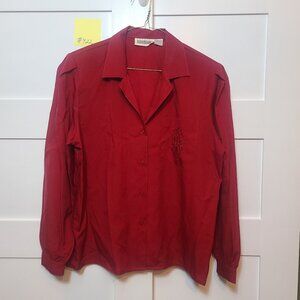 Country Suburbans Womens Size 12 Cherry Red Shirt